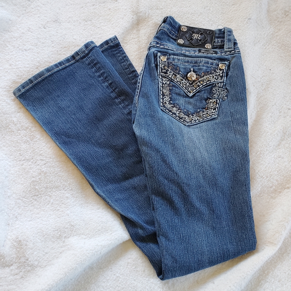 Miss Me Signature Boot Cut Jeans, Sz 27